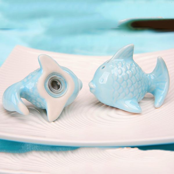 2pc fish-shape ceramic salt pepper shakers canister set party favor 6x5x4.5cm/2.36Ã1.97Ã1.77inch
2pc fish-shape ceramic salt pepper shakers canister set party favor 6x5x4.5cm/2.36Ã1.97Ã1.77inch