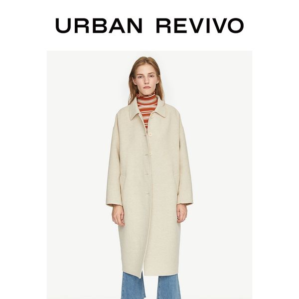 ur new autumn&winter women outerwear solid colour button-up collared coat wg43s1gs2000, Black
ur new autumn&winter women outerwear solid colour button-up collared coat wg43s1gs2000, Black