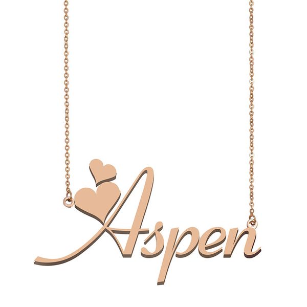 Aspen Name Necklace Pendant for Women Girlfriend Gifts Custom Nameplate Children Best Friends Jewelry 18k Gold Plated Stainless Steel, Silver
Aspen Name Necklace Pendant for Women Girlfriend Gifts Custom Nameplate Children Best Friends Jewelry 18k Gold Plated Stainless Steel, Silver