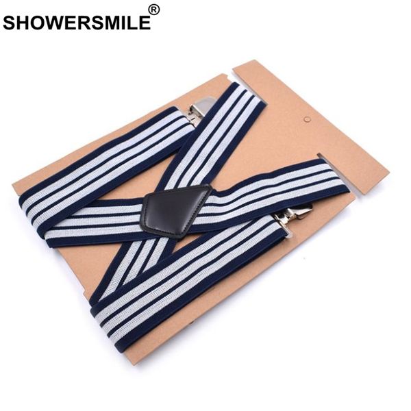 showersmile plus size suspenders men's braces wide 5cm navy striped 125cm big strap suspenders man for pants finger 4 clips, Black;white
showersmile plus size suspenders men's braces wide 5cm navy striped 125cm big strap suspenders man for pants finger 4 clips, Black;white