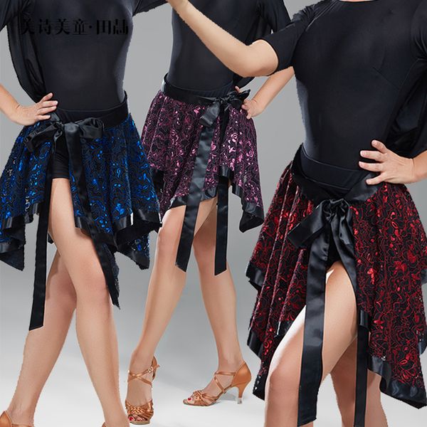 latin dance lace skirt rumba chaca samba cowboy bullfighter practice skirt, Black;red
latin dance lace skirt rumba chaca samba cowboy bullfighter practice skirt, Black;red