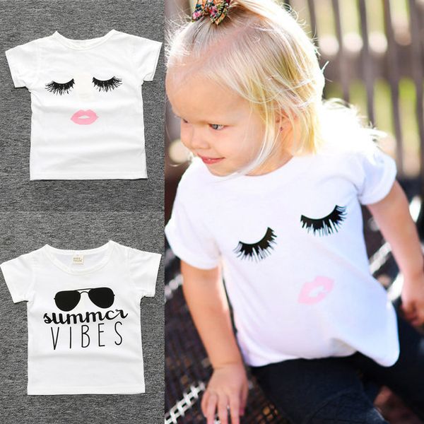 summer newborn baby girl kids clothes 2 styles eyelashes t-shirt sunglasses letters printed t-shirt kids designer clothes girls jy317, Blue
summer newborn baby girl kids clothes 2 styles eyelashes t-shirt sunglasses letters printed t-shirt kids designer clothes girls jy317, Blue