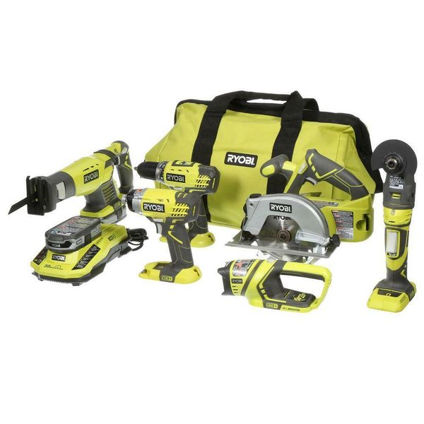 Ryobi 18 volt lithium ion ultimate combo kit 6 tool green reciprocating aw
