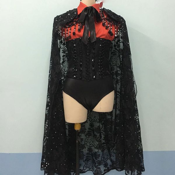 stage performance black crystals suit bodysuit lace jacket dance outfit clothing set party luxurious shining dance costume, Black;red
stage performance black crystals suit bodysuit lace jacket dance outfit clothing set party luxurious shining dance costume, Black;red