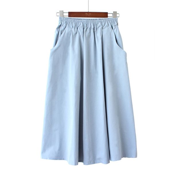 midi skirt women new fashion elastic waist side pockets ruched sun falda female casual solid color empire a-line cotton skirt, Black
midi skirt women new fashion elastic waist side pockets ruched sun falda female casual solid color empire a-line cotton skirt, Black