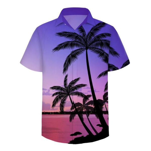 men's casual shirts hawaii men 3d summer beach clothes dusk palm tree short sleeve fashion polyester male, White;black
men's casual shirts hawaii men 3d summer beach clothes dusk palm tree short sleeve fashion polyester male, White;black
