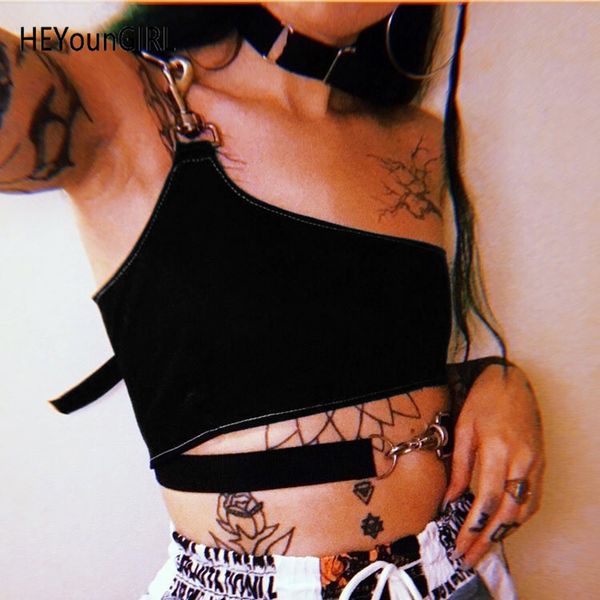 heyoungirl панк harajuku майка женщины одно плечо черный растениеводство топы тройники дамы повседневная повязка жилет летний топ уличная од, White
heyoungirl панк harajuku майка женщины одно плечо черный растениеводство топы тройники дамы повседневная повязка жилет летний топ уличная од, White