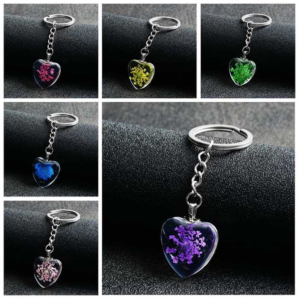 new charm delicate real natural handmade dried flower heart shape glass pendant keychain bag car keyring women girl jewelry gift, Silver
new charm delicate real natural handmade dried flower heart shape glass pendant keychain bag car keyring women girl jewelry gift, Silver