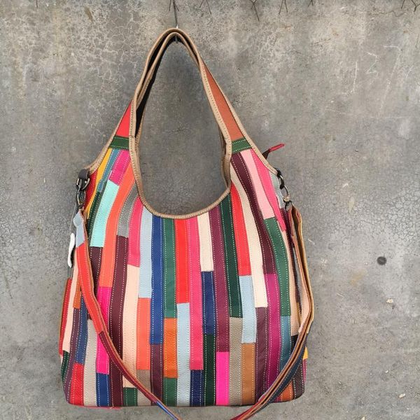 new summer leather women's bag shoulder messenger bag leather striped stitching color women handbags bags
new summer leather women's bag shoulder messenger bag leather striped stitching color women handbags bags