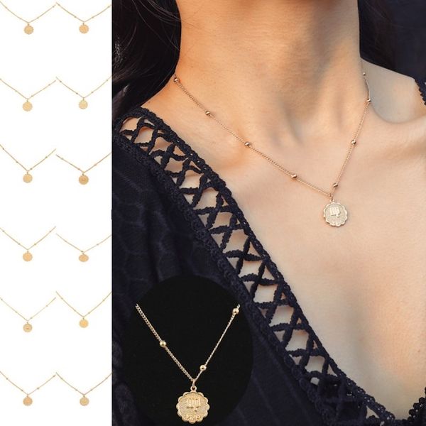 simple statement necklace twelve constellations carved coin copper beads leo pendant necklace for women girls jewelry gift gold silver color
simple statement necklace twelve constellations carved coin copper beads leo pendant necklace for women girls jewelry gift gold silver color