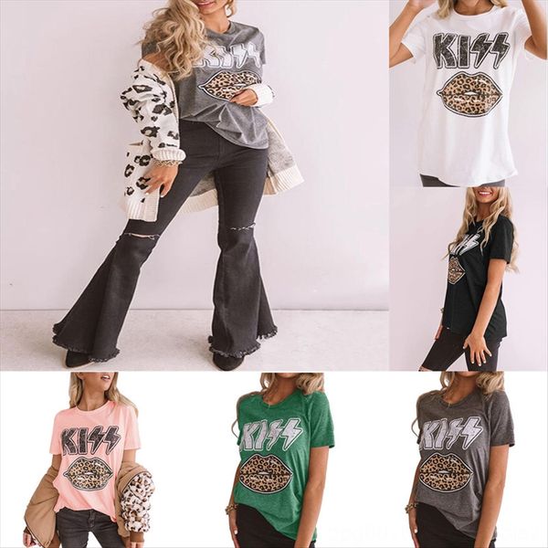 2020 women's kiss letter printed leopard print lip round neck short sleeve t-shirt 2020 women's kiss letter printed leopard print, White
2020 women's kiss letter printed leopard print lip round neck short sleeve t-shirt 2020 women's kiss letter printed leopard print, White