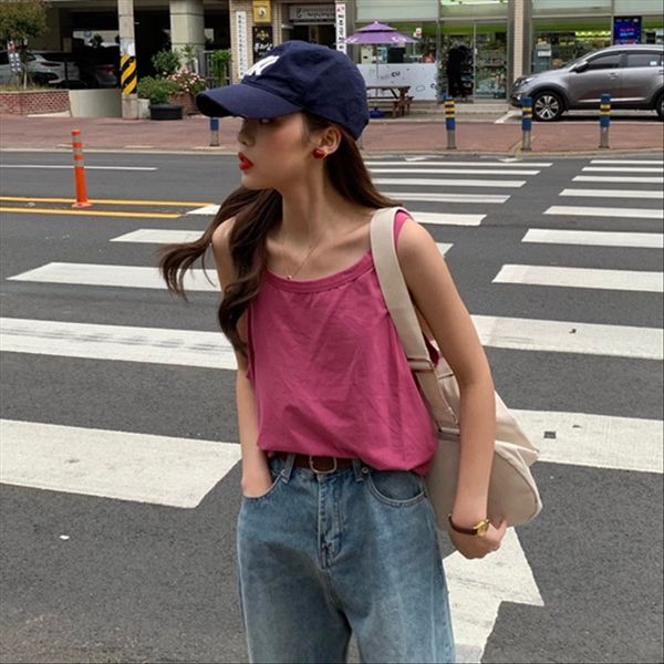 2020 summer chic all-match loose slim solid color inner base casual shirt shirt outer vest female, White
2020 summer chic all-match loose slim solid color inner base casual shirt shirt outer vest female, White