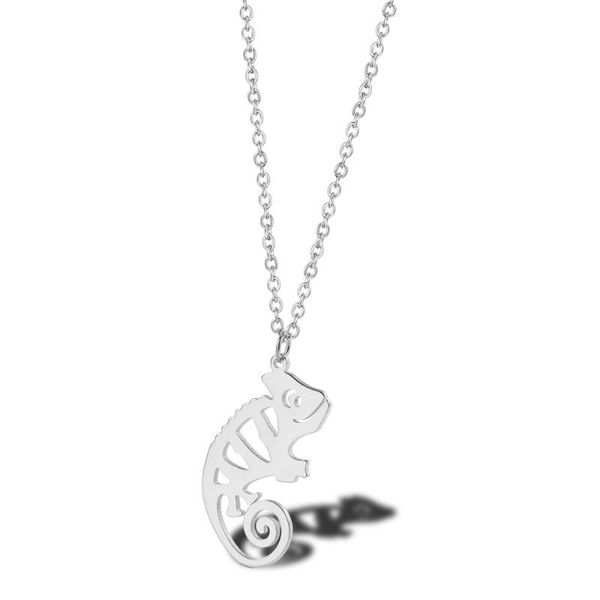 cute little lizard necklace for women hollow stainless steel personality animal gecko lady clavicle chain necklace jewelry, Silver
cute little lizard necklace for women hollow stainless steel personality animal gecko lady clavicle chain necklace jewelry, Silver