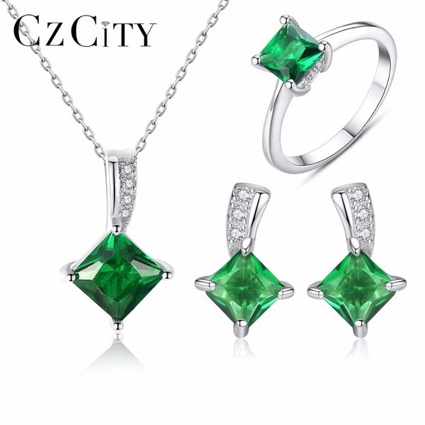 czcity 925 sterling silver jewelry set sparkling green cz crystal jewelry sets wedding engagement jewelry valentine's day
czcity 925 sterling silver jewelry set sparkling green cz crystal jewelry sets wedding engagement jewelry valentine's day