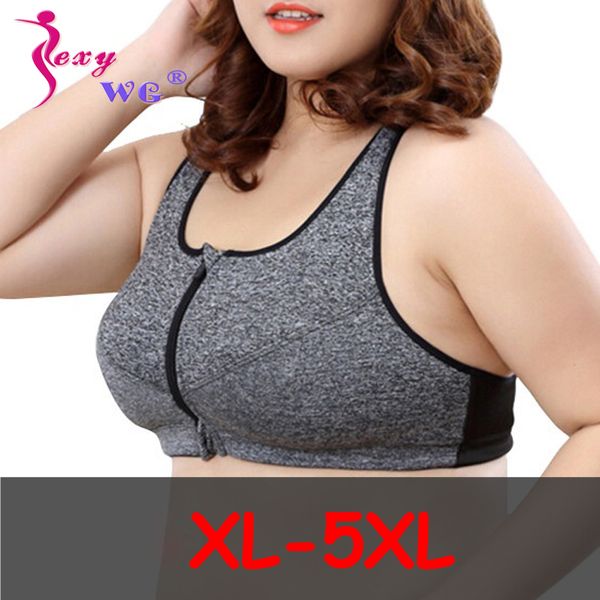 sexywg plus size women zipper sports bra underwear shockproof push up gym fitness athletic running yoga bh sport bra 5xl, White;black
sexywg plus size women zipper sports bra underwear shockproof push up gym fitness athletic running yoga bh sport bra 5xl, White;black