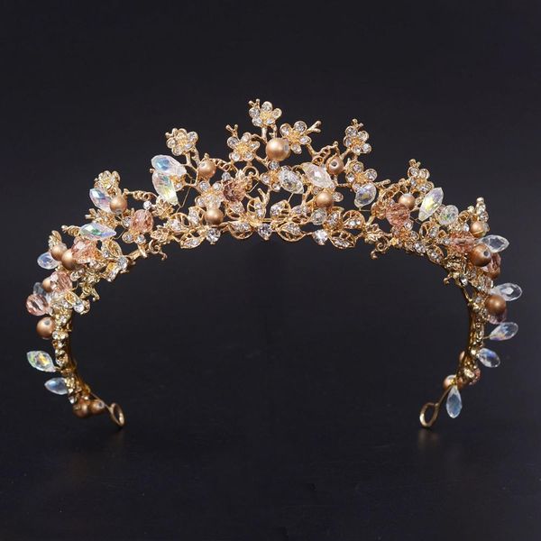 delicate vintage handmade gold rhienstone pearl crown bride wedding tiara beads queen tiara earrings suits bride hair jewelry, White;golden
delicate vintage handmade gold rhienstone pearl crown bride wedding tiara beads queen tiara earrings suits bride hair jewelry, White;golden