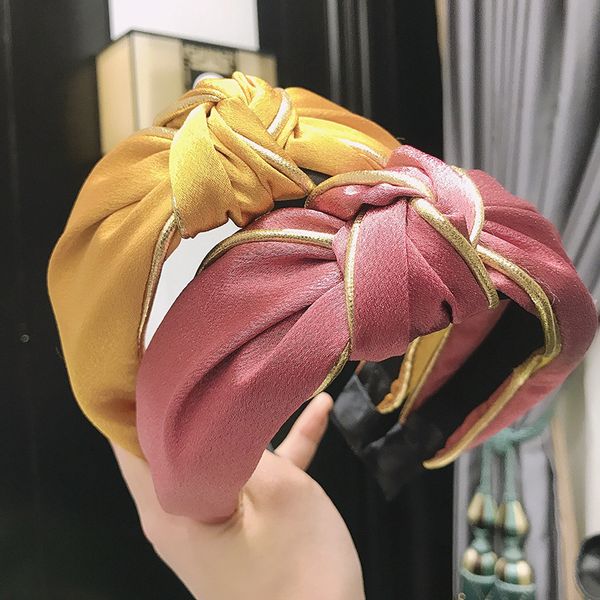 cute knot headbands for women - hair hoops wide stripe headband solid color with gold sides cross knot hair band with cloth wrapped, Silver
cute knot headbands for women - hair hoops wide stripe headband solid color with gold sides cross knot hair band with cloth wrapped, Silver