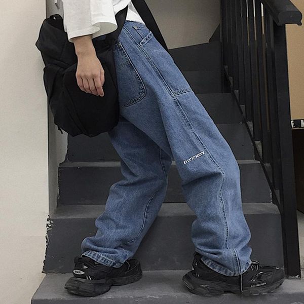 embroidery letter high waist vintage wide leg jeans loose denim pant hip hop korean harajuku streetwear trouser tracksuit casual, Blue
embroidery letter high waist vintage wide leg jeans loose denim pant hip hop korean harajuku streetwear trouser tracksuit casual, Blue