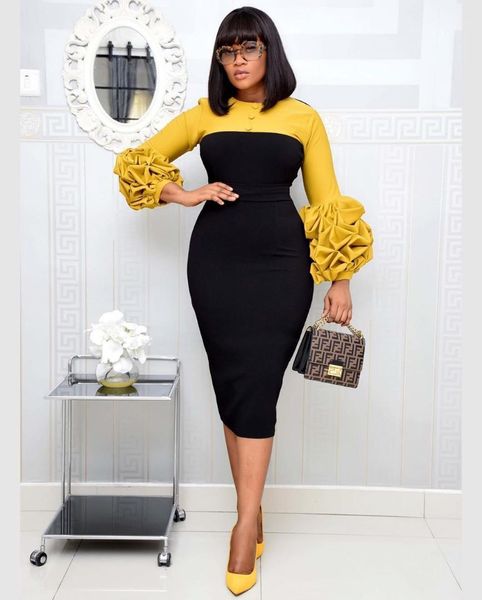 designer dress crew neck lantern sleeve ladies dresses casual slim comfortable womens clothing patchwork color women, Black;gray
designer dress crew neck lantern sleeve ladies dresses casual slim comfortable womens clothing patchwork color women, Black;gray