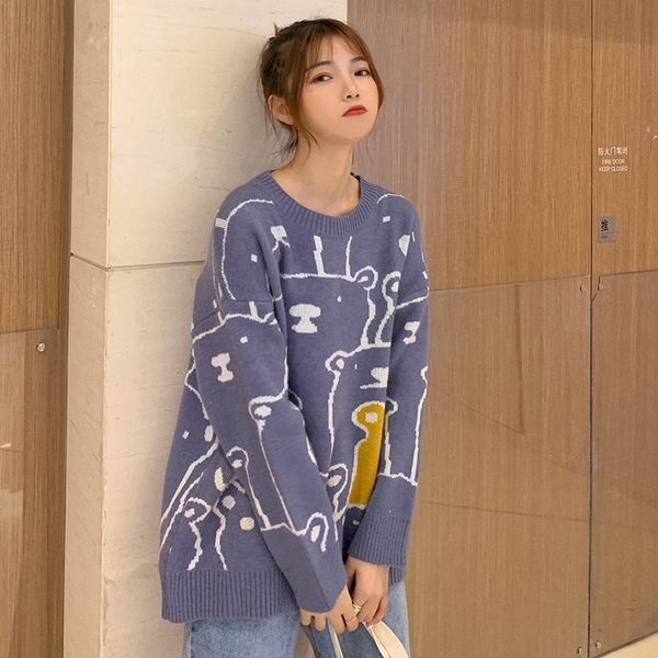 sweaters fashion moda feminina cartoon long sleeve pullover o-neck casual style autumn winter women's clothing ladies, White;black
sweaters fashion moda feminina cartoon long sleeve pullover o-neck casual style autumn winter women's clothing ladies, White;black