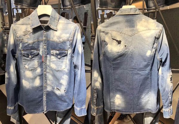 2018 men new fashion designer denim mens shirts casual street wear man long-sleeved mens denim shirts sale, White;black
2018 men new fashion designer denim mens shirts casual street wear man long-sleeved mens denim shirts sale, White;black