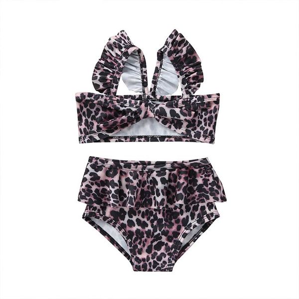 girls swimwear two-piece leopard ruffles sling swimsuit briefs beach seaside summer, White
girls swimwear two-piece leopard ruffles sling swimsuit briefs beach seaside summer, White