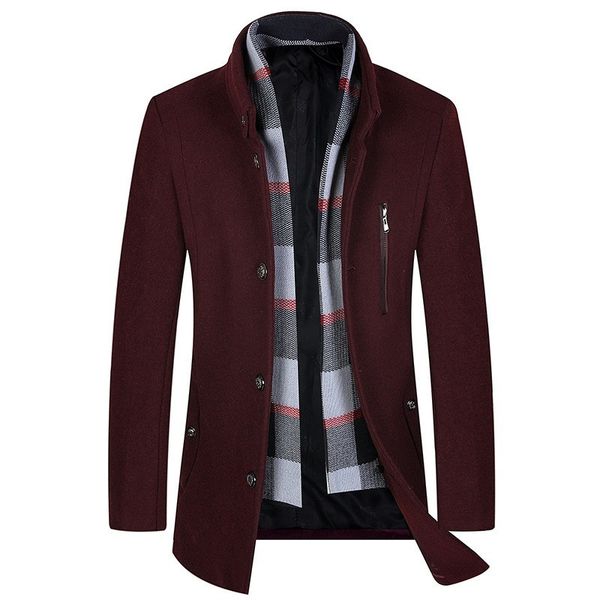 classic autumn winter thick blends wool coat lapel collar casual business men scarf woolen sobretudo long jacket slim fit trench, Black
classic autumn winter thick blends wool coat lapel collar casual business men scarf woolen sobretudo long jacket slim fit trench, Black