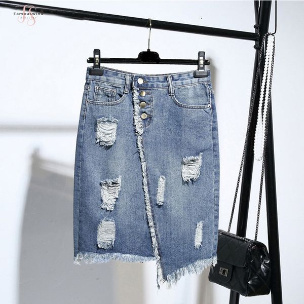 plus size fashion midi denim skirt women 2019 summer light blue hole ripped jeans female button tassel skirt skirt, Black
plus size fashion midi denim skirt women 2019 summer light blue hole ripped jeans female button tassel skirt skirt, Black