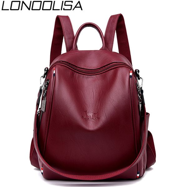 casual ladies soft leather backpack multifunction women bagpack large capacity school bags for teenage girls mochilas mujer 2019
casual ladies soft leather backpack multifunction women bagpack large capacity school bags for teenage girls mochilas mujer 2019