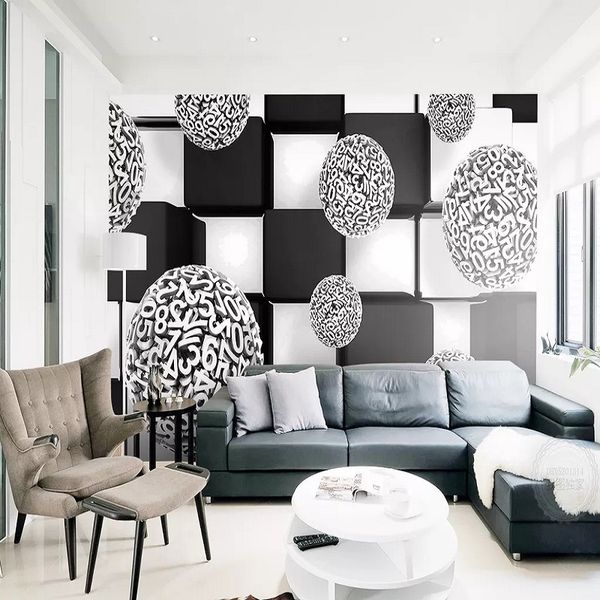 custom large mural 3d wallpaper modern creative 3d expansion space black and white lattice digital sphere wall decor 5d embossed
custom large mural 3d wallpaper modern creative 3d expansion space black and white lattice digital sphere wall decor 5d embossed