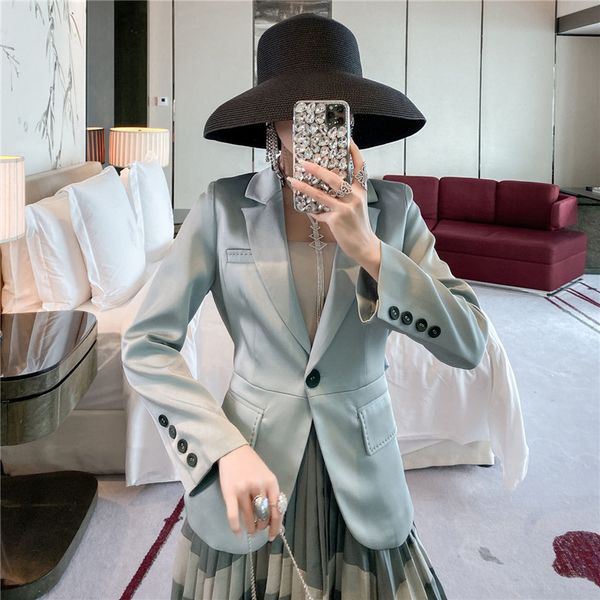 2020 new fashion autumn winter office ladies jackets and coats notched full sleeve buttons pockets solid color blazer outerwear, White;black
2020 new fashion autumn winter office ladies jackets and coats notched full sleeve buttons pockets solid color blazer outerwear, White;black