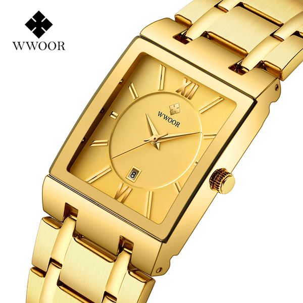 wwoor luxury brand watch men rectangle watches genuine stainless steel golden watches fashion business quartz wristwatches, Slivery;brown
wwoor luxury brand watch men rectangle watches genuine stainless steel golden watches fashion business quartz wristwatches, Slivery;brown