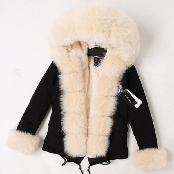2019 classic beige fox fur trim maomaokong brand beige white rabbit fur lining mini black parka snow women jacket
2019 classic beige fox fur trim maomaokong brand beige white rabbit fur lining mini black parka snow women jacket