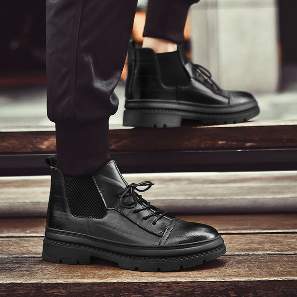 men winter leather work boots male safety boots men real leather shoes ankle winter warm boot, Black
men winter leather work boots male safety boots men real leather shoes ankle winter warm boot, Black