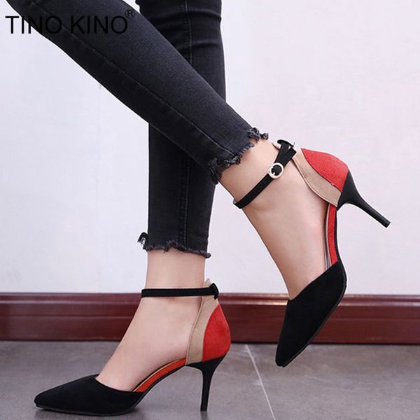 women ankle strap two pieces spring pumps ladies buckle pointed toe new suede thin high heels female fashion dress shoes, Black
women ankle strap two pieces spring pumps ladies buckle pointed toe new suede thin high heels female fashion dress shoes, Black