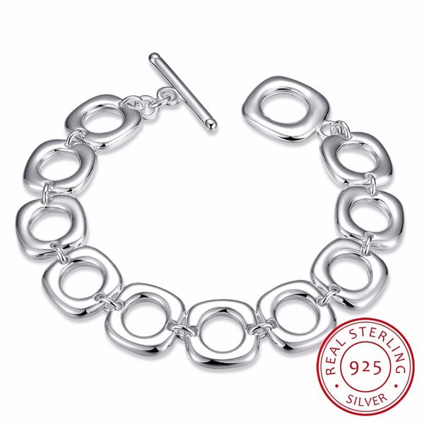 lekani 925 silver bracelet cuff for women wholesale sterling silver fine jewelry square chunky chain bracelet mujer, Black
lekani 925 silver bracelet cuff for women wholesale sterling silver fine jewelry square chunky chain bracelet mujer, Black