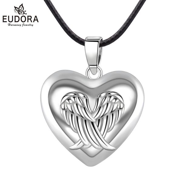 eudora angel wing baby caller pendant necklace heart pregnancy ball jewelry chime bola necklace for mom & baby jewelry gift b354, Silver
eudora angel wing baby caller pendant necklace heart pregnancy ball jewelry chime bola necklace for mom & baby jewelry gift b354, Silver
