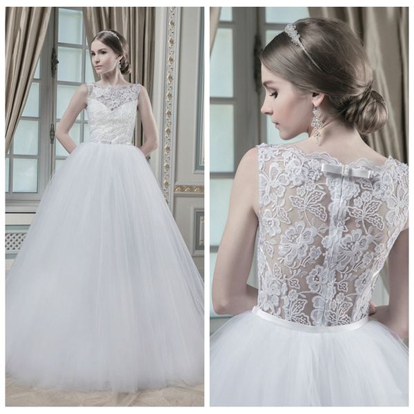 2019 scoop spring lace a-line wedding dresses tulle formal sweep train long bridal gowns zipper back vestidos de marriage plus size g, White
2019 scoop spring lace a-line wedding dresses tulle formal sweep train long bridal gowns zipper back vestidos de marriage plus size g, White