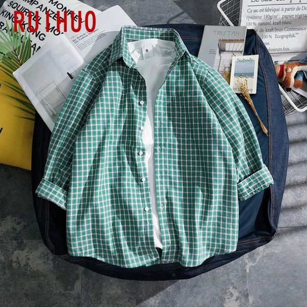 ruihuo 2020 new spring plaid men shirt male clothing slim fit cotton half sleeve casual shirts men fashion plus size -5xl, White;black
ruihuo 2020 new spring plaid men shirt male clothing slim fit cotton half sleeve casual shirts men fashion plus size -5xl, White;black