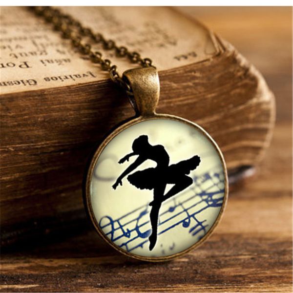 art collage ballerina dancing glass cabochon pendant necklace vintage bronze chain necklace for women jewelry dance teacher gift, Silver
art collage ballerina dancing glass cabochon pendant necklace vintage bronze chain necklace for women jewelry dance teacher gift, Silver