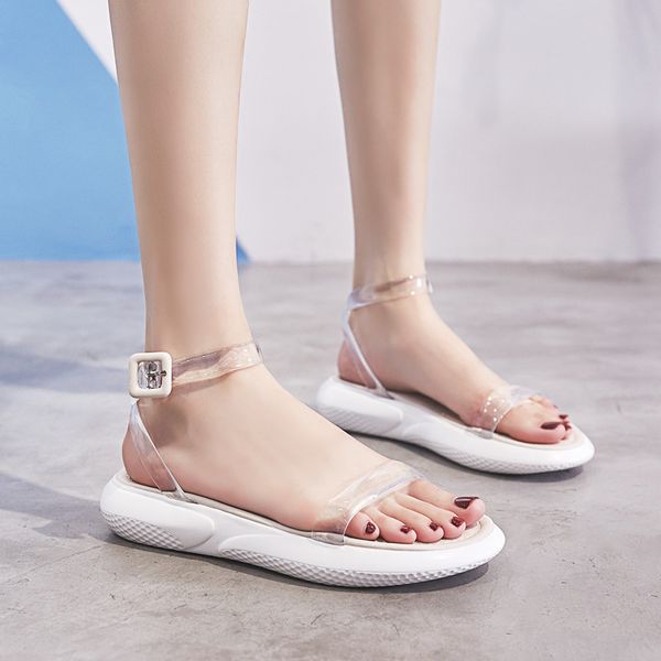transparent fashion sandals female 2019 summer new casual wild word with simple flat sandals women, Black
transparent fashion sandals female 2019 summer new casual wild word with simple flat sandals women, Black
