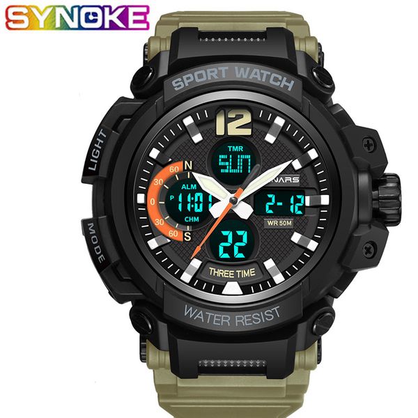 synoke digital sport watch men led waterproof watch alarm mens watches clock wristwatch fashion watches 8205, Slivery;brown
synoke digital sport watch men led waterproof watch alarm mens watches clock wristwatch fashion watches 8205, Slivery;brown