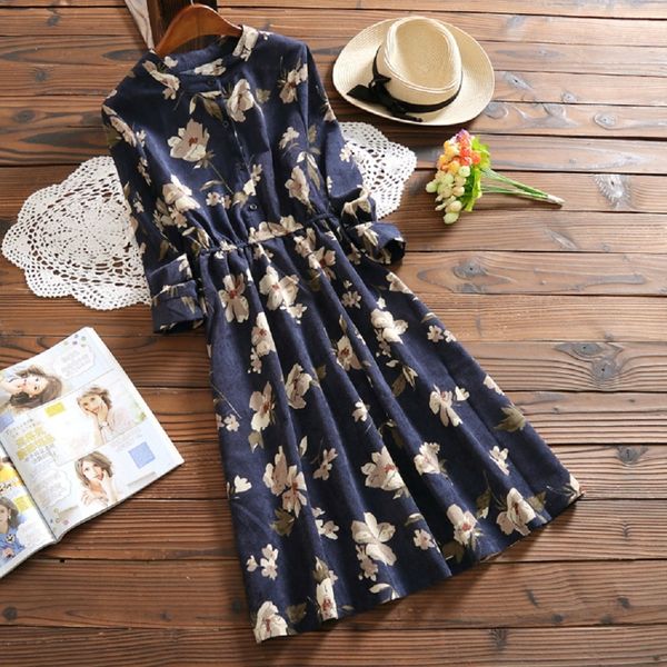 2019 new arrival spring autumn women casual dress loose waist round neck printed corduroy vestidos long sleeve vintage dresses, Black;pink
2019 new arrival spring autumn women casual dress loose waist round neck printed corduroy vestidos long sleeve vintage dresses, Black;pink