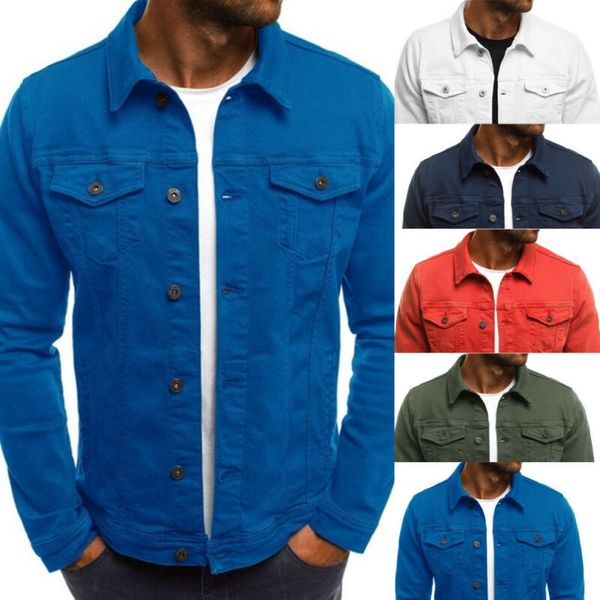 2019 new mens denim jeans jacket slim fit button pocket jacket coat men male autumn classic retro vintage black blue washed coat, Black;brown
2019 new mens denim jeans jacket slim fit button pocket jacket coat men male autumn classic retro vintage black blue washed coat, Black;brown
