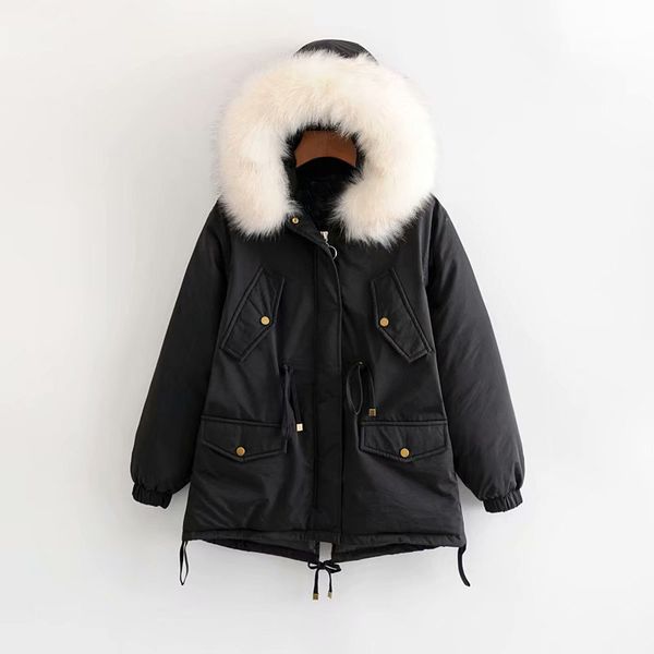korean-style women's wear 2019 winter new style mid-length fur collar drawstring hooded cotton overcoat women's c1910, Blue;black
korean-style women's wear 2019 winter new style mid-length fur collar drawstring hooded cotton overcoat women's c1910, Blue;black