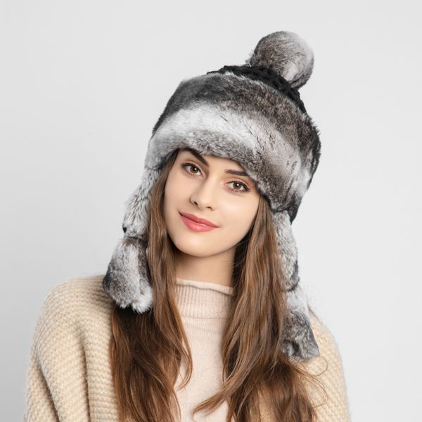 women knitted warm winter hat cute ear flap faux fur pompom trapper plush windproof ushanka russian hunting skiing headwear, Blue;gray
women knitted warm winter hat cute ear flap faux fur pompom trapper plush windproof ushanka russian hunting skiing headwear, Blue;gray