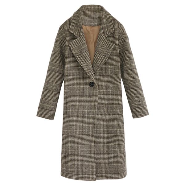 winter check coat female fashion warm checkered woolen women coats office lady new long woman overcoat, Black
winter check coat female fashion warm checkered woolen women coats office lady new long woman overcoat, Black