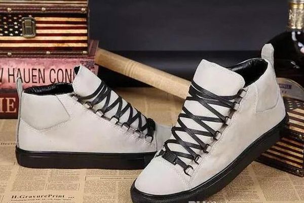 2019 new fashion lace-up gray genuine leather high men sneakers shoes luxury designer casual flats high shoes l05, Black
2019 new fashion lace-up gray genuine leather high men sneakers shoes luxury designer casual flats high shoes l05, Black