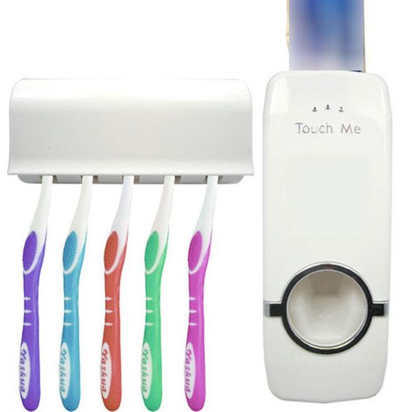 automatic toothpaste dispenser toothbrush holder storage rack wall mount holder bathroom accessories toothpaste squeezer set
automatic toothpaste dispenser toothbrush holder storage rack wall mount holder bathroom accessories toothpaste squeezer set