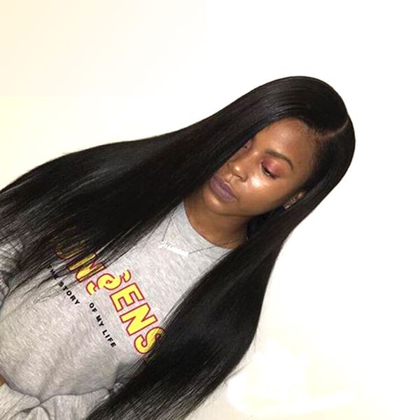 13 * 4 фронта шнурок 150% плотности pre plucked парика фронта бразильского straight remy шнурок для чернокожих женщин, Black;brown
13 * 4 фронта шнурок 150% плотности pre plucked парика фронта бразильского straight remy шнурок для чернокожих женщин, Black;brown